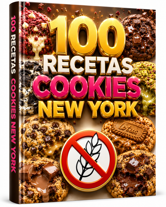 100 RECETAS DE COOKIES ESTILO NEW YORK SIN TACC + 7 BONOS GRATIS
